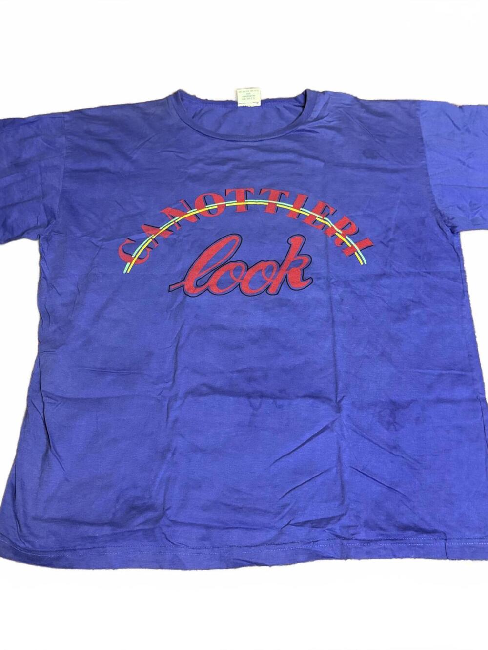 Vintage Benetton Italy Blue “Canottieri Look” Graphic T-Shirt Large